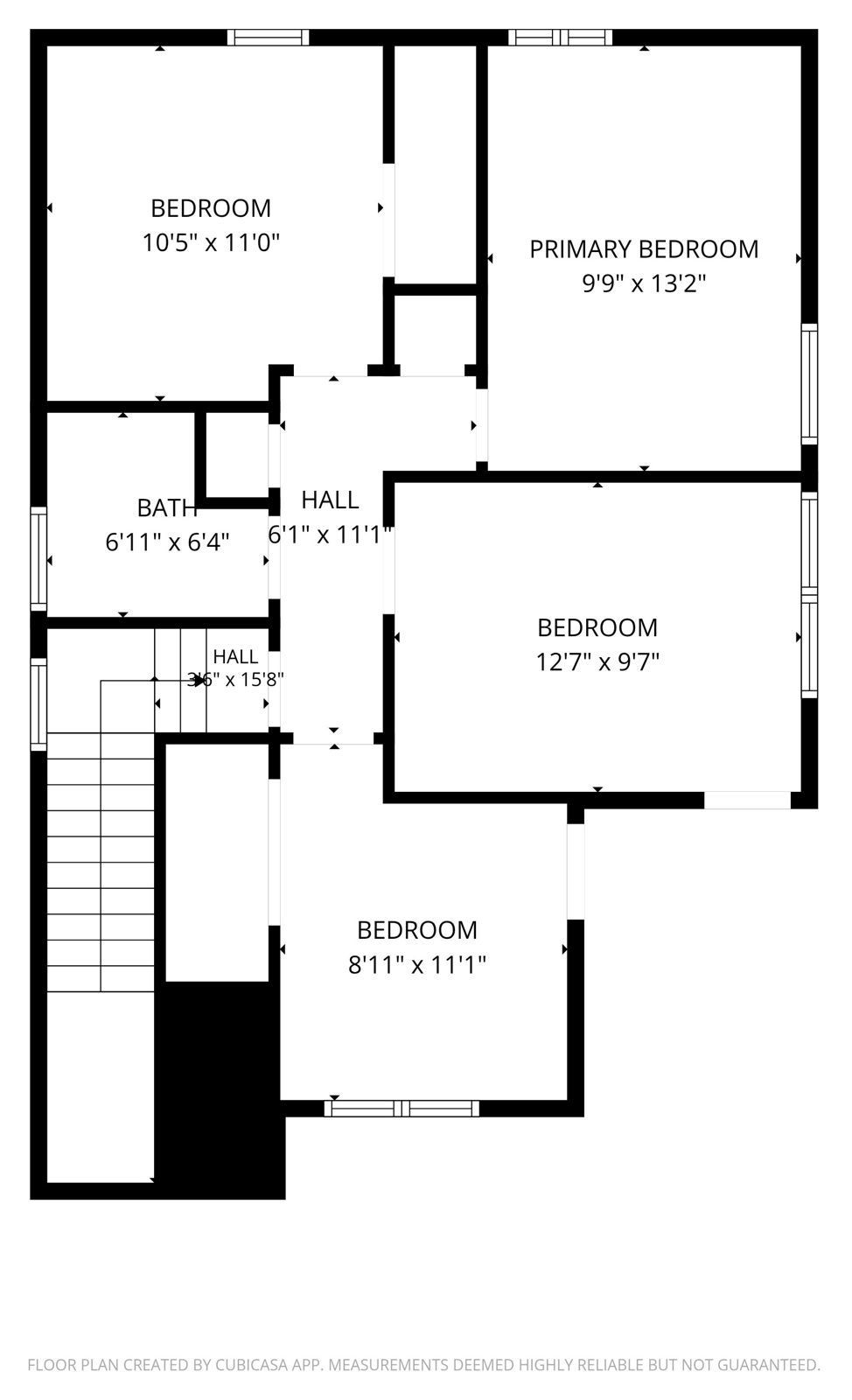 Upper floor plan